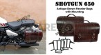 Fit For Royal Enfield Shotgun 650 Antique Brown Leather Pannier Bags with Mounting - SPAREZO